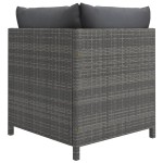 vidaXL Set mobilier de grădină cu perne, 3 piese, gri, poliratan vidaXL Set mobilier de grădină cu perne, 3 piese, gri, poliratan