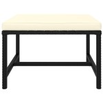 vidaXL Taburet modular cu pernă, negru, poliratan vidaXL Taburet modular cu pernă, negru, poliratan