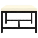 vidaXL Taburet modular cu pernă, negru, poliratan vidaXL Taburet modular cu pernă, negru, poliratan