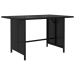 vidaXL Masă de grădină, negru, 110x70x65 cm, poliratan vidaXL Masă de grădină, negru, 110x70x65 cm, poliratan