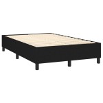 vidaXL Pat cu arcuri, saltea și LED, negru, 120x200 cm, textil