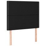 vidaXL Pat cu arcuri, saltea și LED, negru, 80x200 cm, textil