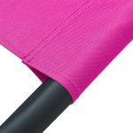 vidaXL Pat șezlong de exterior, roz, material textil vidaXL Pat șezlong de exterior, roz, material textil