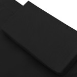 vidaXL Pat șezlong de exterior cu baldachin și pernă, negru vidaXL Pat șezlong de exterior cu baldachin și pernă, negru