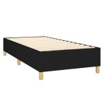 vidaXL Pat cu arcuri, saltea și LED, negru, 90x200 cm, textil
