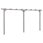 vidaXL Pergolă de grădină, gri, 400 x 40 x 205 cm, lemn de pin tratat vidaXL Pergolă de grădină, gri, 400 x 40 x 205 cm, lemn de pin tratat