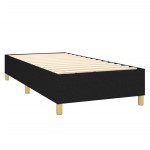 vidaXL Pat cu arcuri, saltea și LED, negru, 90x200 cm, textil