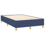 vidaXL Pat cu arcuri, saltea și LED, albastru, 120x200 cm, textil vidaXL Pat cu arcuri, saltea și LED, albastru, 120x200 cm, textil
