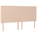 vidaXL Pat cu arcuri, cu saltea și LED, cappuccino 160x200cm piele eco vidaXL Pat cu arcuri, cu saltea și LED, cappuccino 160x200cm piele eco