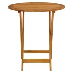 vidaXL Masă de grădină pliabilă, 70 cm, lemn masiv de acacia