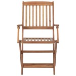vidaXL Scaune pliabile de exterior, 2 buc., lemn masiv de acacia vidaXL Scaune pliabile de exterior, 2 buc., lemn masiv de acacia