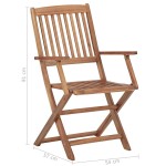 vidaXL Scaune pliabile de exterior, 4 buc., lemn masiv de acacia vidaXL Scaune pliabile de exterior, 4 buc., lemn masiv de acacia