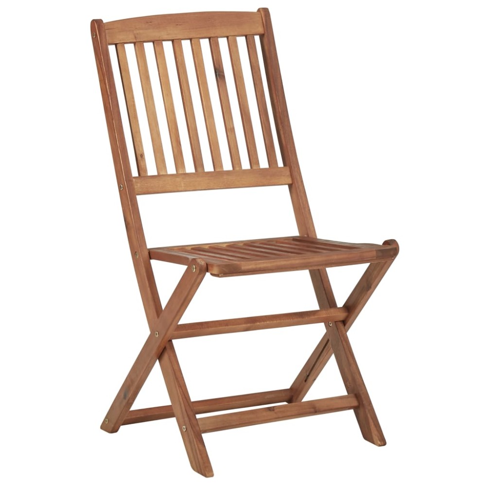 vidaXL Scaune pliabile de exterior, 4 buc., lemn masiv de acacia