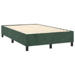 vidaXL Pat cu arcuri, saltea și LED, verde închis, 120x200 cm, catifea vidaXL Pat cu arcuri, saltea și LED, verde închis, 120x200 cm, catifea