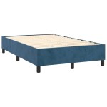 vidaXL Pat cu arcuri, saltea și LED, albastru, 120x200 cm, catifea vidaXL Pat cu arcuri, saltea și LED, albastru, 120x200 cm, catifea
