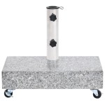 vidaXL Bază pentru umbrelă, gri deschis, 45x25x8,3 cm, granit vidaXL Bază pentru umbrelă, gri deschis, 45x25x8,3 cm, granit