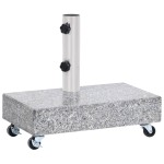 vidaXL Bază pentru umbrelă, gri deschis, 45x25x8,3 cm, granit vidaXL Bază pentru umbrelă, gri deschis, 45x25x8,3 cm, granit