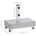 vidaXL Bază pentru umbrelă, gri deschis, 45x25x8,3 cm, granit vidaXL Bază pentru umbrelă, gri deschis, 45x25x8,3 cm, granit
