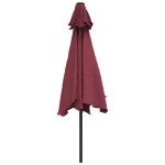 vidaXL Umbrelă de soare de grădină, stâlp metalic, roșu bordo, 300 cm