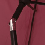 vidaXL Umbrelă de soare de grădină, stâlp metalic, roșu bordo, 300 cm