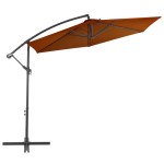 vidaXL Umbrelă în consolă, stâlp din aluminiu, cărămiziu, 300 cm vidaXL Umbrelă în consolă, stâlp din aluminiu, cărămiziu, 300 cm