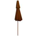 vidaXL Umbrelă de soare dublă, stâlp din lemn, cărămiziu, 270 cm vidaXL Umbrelă de soare dublă, stâlp din lemn, cărămiziu, 270 cm