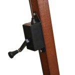 vidaXL Umbrelă suspendată cu stâlp, roșu bordo, 3,5x2,9 m, lemn brad