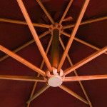 vidaXL Umbrelă în consolă cu stâlp, cărămiziu, 3,5x2,9 m, lemn de brad vidaXL Umbrelă în consolă cu stâlp, cărămiziu, 3,5x2,9 m, lemn de brad
