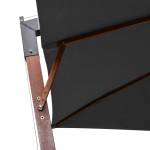vidaXL Umbrelă suspendată cu stâlp, antracit, 3x3 m, lemn masiv brad vidaXL Umbrelă suspendată cu stâlp, antracit, 3x3 m, lemn masiv brad