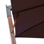 vidaXL Umbrelă grădină suspendată cu stâlp bordo 3x3 m lemn masiv brad vidaXL Umbrelă grădină suspendată cu stâlp bordo 3x3 m lemn masiv brad
