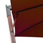 vidaXL Umbrelă în consolă cu stâlp, cărămiziu, 3x3 m, lemn de brad vidaXL Umbrelă în consolă cu stâlp, cărămiziu, 3x3 m, lemn de brad