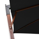 vidaXL Umbrelă suspendată cu stâlp, negru, 3x3 m, lemn masiv de brad vidaXL Umbrelă suspendată cu stâlp, negru, 3x3 m, lemn masiv de brad