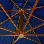 vidaXL Umbrelă suspendată cu stâlp, albastru azuriu, 3x3 m, lemn brad vidaXL Umbrelă suspendată cu stâlp, albastru azuriu, 3x3 m, lemn brad