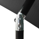 vidaXL Umbrelă de soare cu LED-uri și stâlp din oțel, antracit, 2x3 m vidaXL Umbrelă de soare cu LED-uri și stâlp din oțel, antracit, 2x3 m