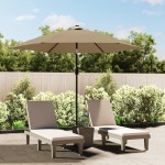 vidaXL Pânză de schimb umbrelă de soare de exterior gri taupe 300 cm