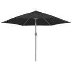 vidaXL Pânză de schimb umbrelă de soare de exterior, negru, 300 cm