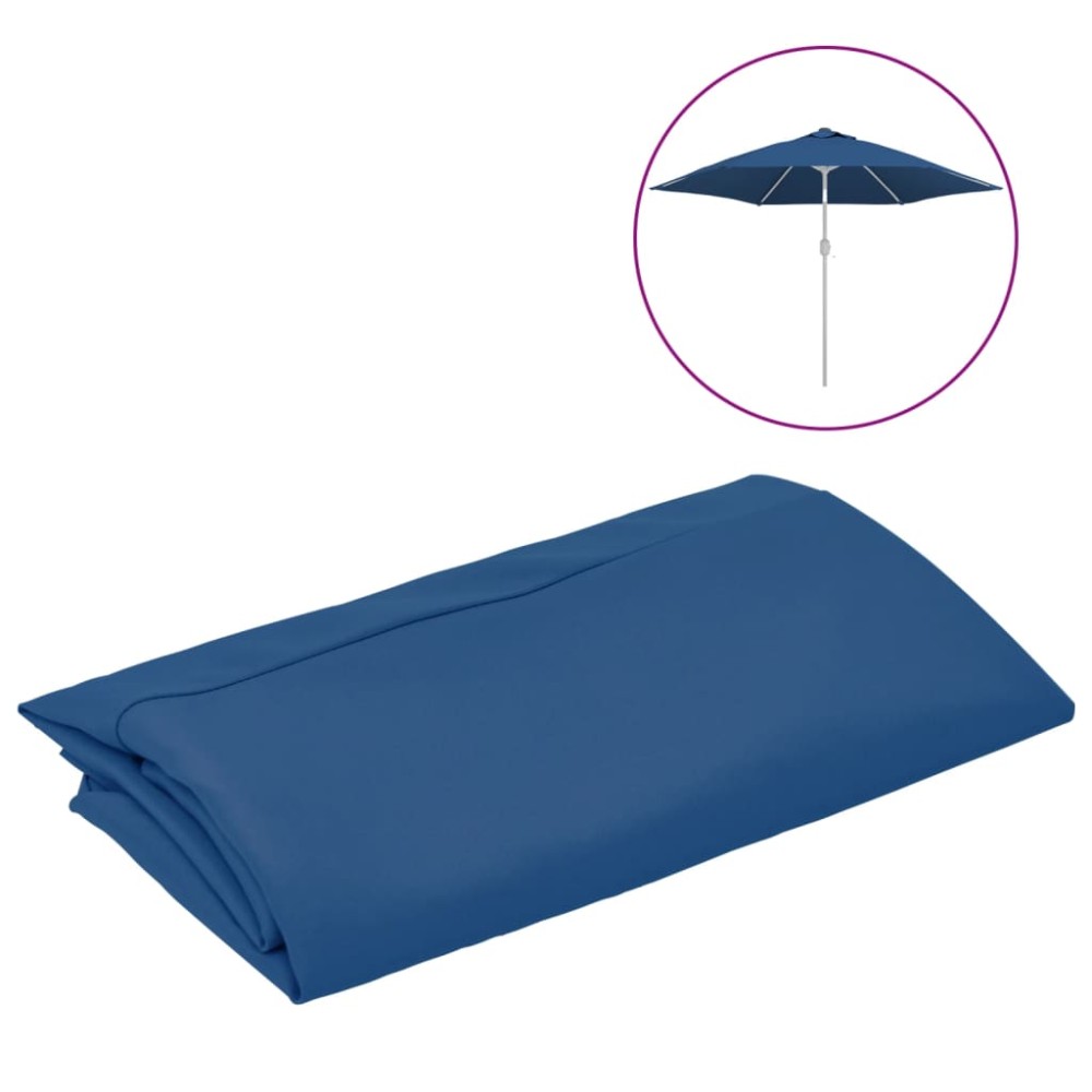 vidaXL Pânză de schimb umbrelă de soare grădină albastru azuriu 300 cm