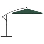 vidaXL Pânză de schimb umbrelă de soare, verde, 300 cm