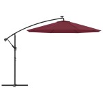 vidaXL Pânză de schimb umbrelă de soare consolă, roșu bordo, 300 cm