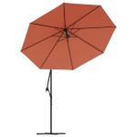 vidaXL Pânză de schimb umbrelă de soare consolă, cărămiziu, 300 cm