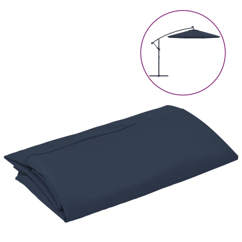vidaXL Pânză de schimb umbrelă de soare tip consolă, albastru, 350 cm