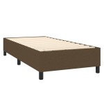 vidaXL Pat cu arcuri, saltea și LED, maro închis, 90x190 cm, textil