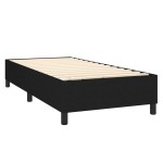 vidaXL Pat cu arcuri, saltea și LED, negru, 90x200 cm, textil