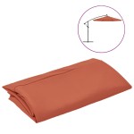vida XL Pânză de schimb umbrelă de soare consolă, cărămiziu, 350 cm vida XL Pânză de schimb umbrelă de soare consolă, cărămiziu, 350 cm