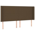 vidaXL Pat cu arcuri, saltea și LED, maro închis, 180x200 cm, textil vidaXL Pat cu arcuri, saltea și LED, maro închis, 180x200 cm, textil