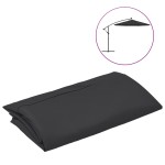 vida XL Pânză de schimb umbrelă de soare consolă, negru, 350 cm vida XL Pânză de schimb umbrelă de soare consolă, negru, 350 cm