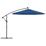vida XL Pânză de schimb umbrelă soare consolă albastru azuriu 350 cm vida XL Pânză de schimb umbrelă soare consolă albastru azuriu 350 cm
