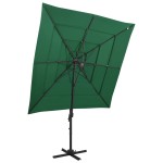vidaXL Umbrelă de soare 4 niveluri, stâlp aluminiu, verde, 250x250 cm vidaXL Umbrelă de soare 4 niveluri, stâlp aluminiu, verde, 250x250 cm