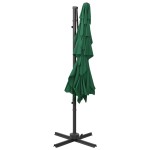 vidaXL Umbrelă de soare 4 niveluri, stâlp aluminiu, verde, 250x250 cm vidaXL Umbrelă de soare 4 niveluri, stâlp aluminiu, verde, 250x250 cm
