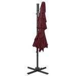 vidaXL Umbrelă cu 4 niveluri, stâlp aluminiu, roșu bordo, 250x250 cm vidaXL Umbrelă cu 4 niveluri, stâlp aluminiu, roșu bordo, 250x250 cm